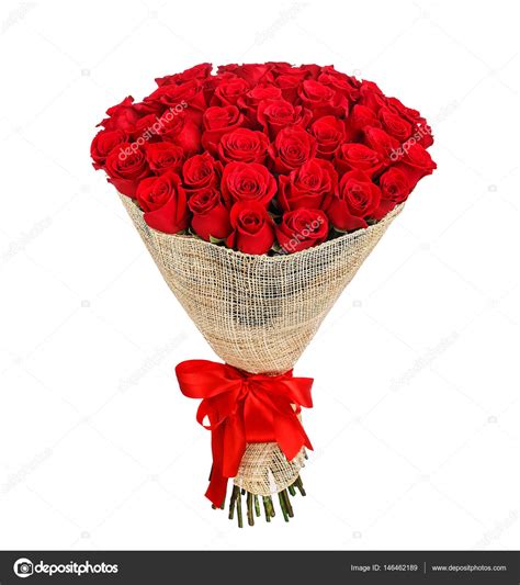 Flower Bouquet Of 50 Red Roses Stock Photo By ©vankad 146462189