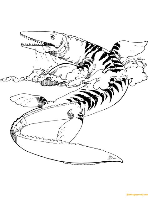 Mosasaurus Coloring Pages Coloring Home