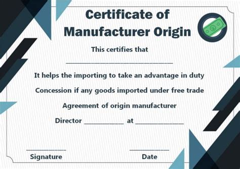 Certificate Of Origin Template 15 Free Editable And Fillable Template