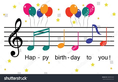 Happy Birthday Music Notes 3 073 Images Photos Et Images