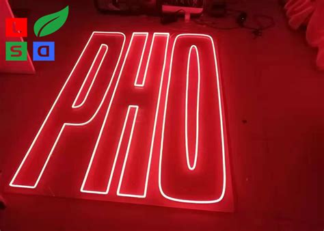 Longlife Outdoor Neon Name Sign Letters Flex Signage With Clear Backing