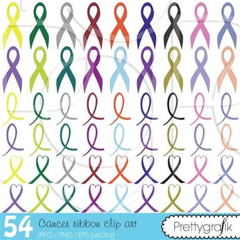 54 Cancer Ribbon Clipart Commercial Use