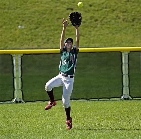 Canada Games Softball Woman Catch Ball Outfield Stock Image Everypixel