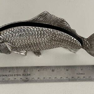 Vintage Metal Fish Koi Carp Fish Letter Napkin Holder Modello