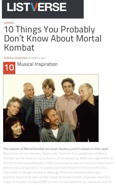 10 things you probably don t know about mortal kombat the creators of mortal kombat are music