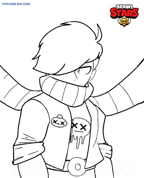 Brawl Stars Coloring Pages Edgar