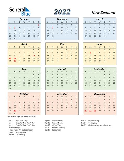 2022 Calendar Nz July Calendar 2022