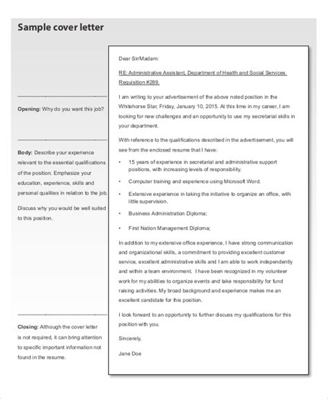 Free 6 Sample Resume Cover Letter Formats In Pdf Ms Word
