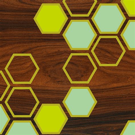 Green Honeycomb Pattern Geometric Art Print Jefdesigns