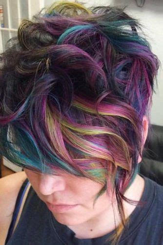 Rainbow Hair Ideas For Brunette Girls No Bleach Required See More
