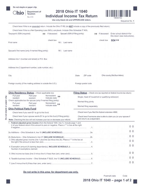 Ohio State Tax Forms Printable Fill Out And Sign Printable Pdf