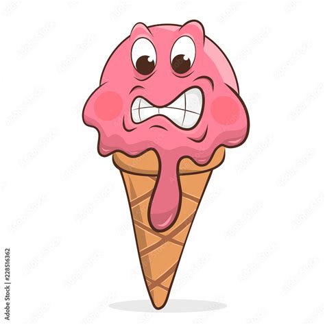 Melting Ice Cream Cartoon