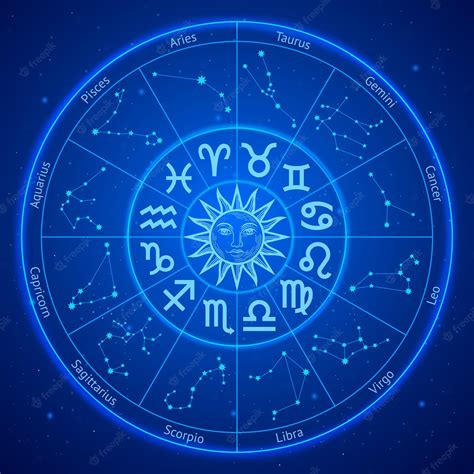 Premium Vector Astrology Zodiac Star Signs In Circle