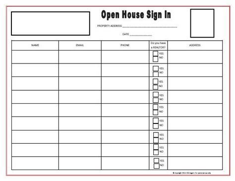 This means that you can easily change the color this may be useful if the real estate agent wants to add the contacts to their mailing list. Open House Sign In Sheet | BEST SELLER | Real Estate Forms ...