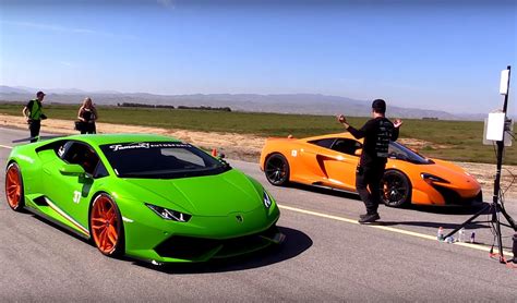 Combined they both bring 1460hp to the. McLaren 675LT vs Supercharged Lamborghini Huracan