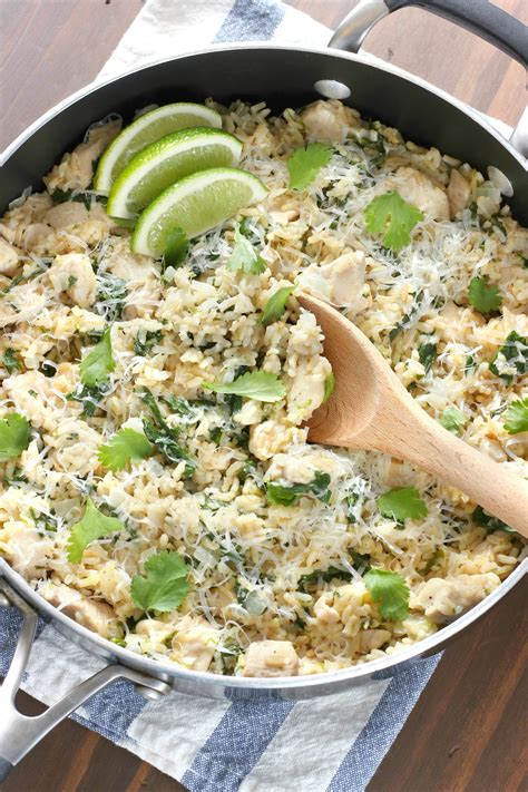 If not give this recipe a try or head on down to your local chipotle. Cilantro Lime Chicken with Rice Skillet - A Kitchen Addiction