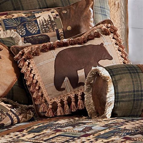 Black forest b&b lodge & cabins. Woodland Cabin Bear Pillow | Bear pillow, Bear cabin ...