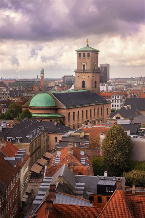 Church Of Our Lady And Copenhagen Skyline Denmark Anshar Images