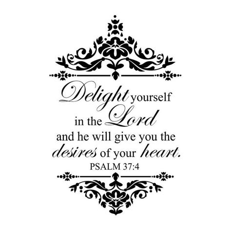 Delight Yourself In The Lord Stencil Bible Verse Psalm Scripture Wall