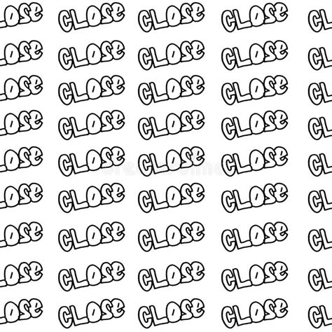 Seamless Pattern With Hand Drawn Lettering With Pen Isolated On White