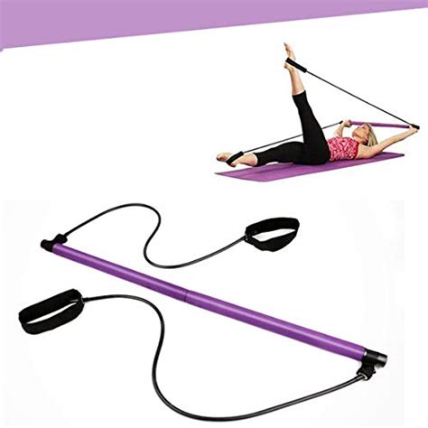 Pilates Bar Kit With Resistance Band Portable Home Gym Workout Package