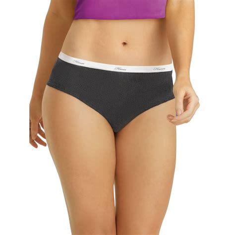 Hanes Hanes Womens Ribbed Cotton Hipster Underwear 6 Pack