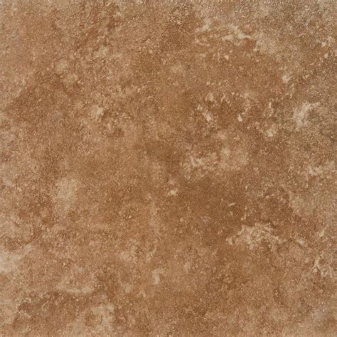 Installing beautiful 18x18 travertine tile. MSI Travertino Walnut 18 in. x 18 in. Glazed Porcelain ...