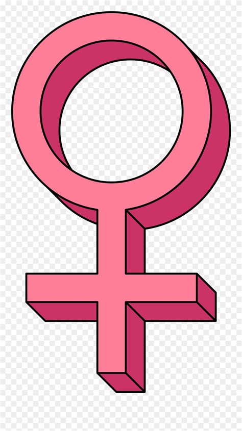 Venus Female Symbol Pseudo 3d Pink Female Symbol Png Clipart 885931