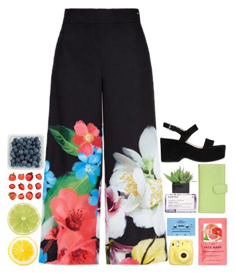 Fruity Florals By Katykitty5397 Liked On Polyvore Featuring Ted Baker Fujifilm Handm Cassette
