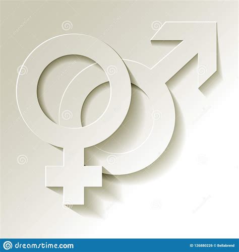 Male And Female Icon Venus And Mars Vector Symbol With Shadow Stock