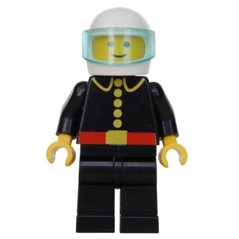 Lego Minifigure Firec003 Fire Classic White Helmet Trans Light Blue