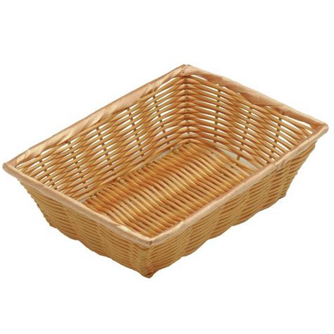 Rectangular Natural Polypropylene Single Cord Washable Basket With