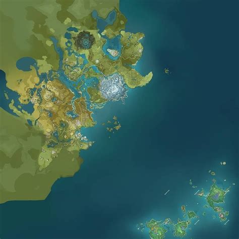 World Map With Inazuma Includes Genshinimpact