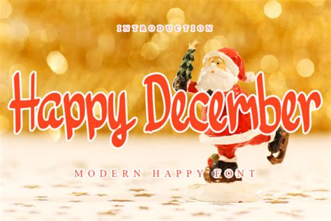 Happy December Font By Nya Letter · Creative Fabrica
