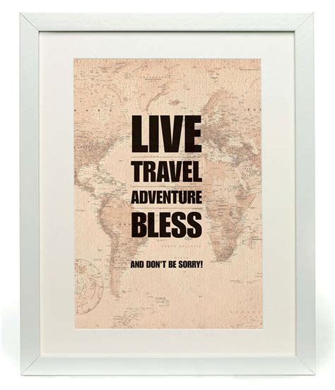Live Travel Adventure Bless Jack Kerouac Poster Inspirational