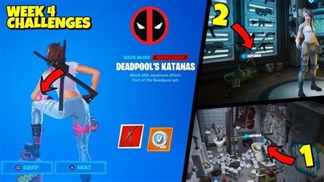 Find Deadpools 2 Katanas In Fortnite Deadpool Katana Backbling Youtube