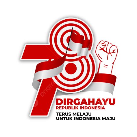 Logo Hut Ri Th Dengan Tangan Terkepal Vektor Tapi Ri Th Logo Hut Ri Bendera Indonesia