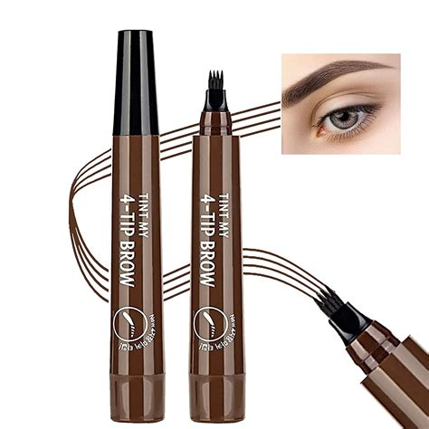 4 Point Eyebrow Pencil Waterproof Liquid Eyebrow Pen Makeup Long Lasting 4 Fork Tip Brow Pen