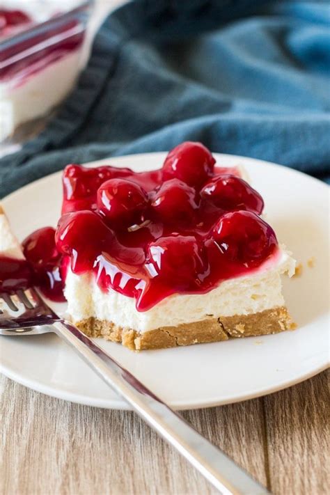 The Best No Bake Cherry Cheesecake Made In A 9x13 Pan That Can Be Made