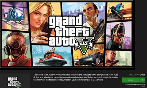 Grand Theft Auto V Gratis En Epic Games