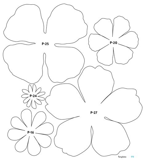 Downloadable Diy Paper Flowers Template Paper Flower Template Svg And