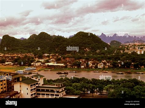 Limestone Karst Peaks Along The Li River Guilin Guangxi Province China