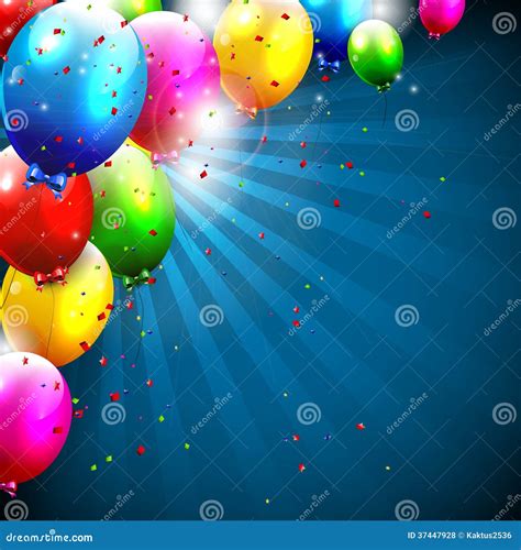 Colorful Birthday Background Stock Illustration Illustration Of