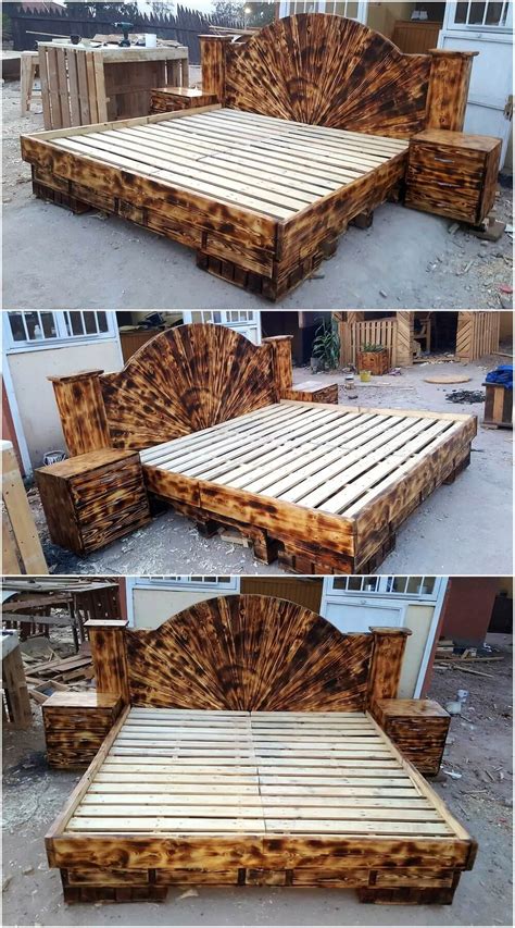 Repurposed Wooden Pallets Giant Beds Wood Pallet Furniture