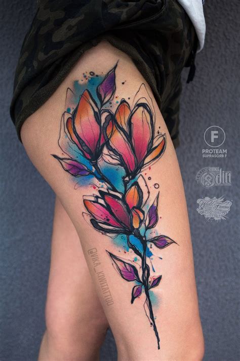 Https://techalive.net/tattoo/flower Watercolor Tattoo Design