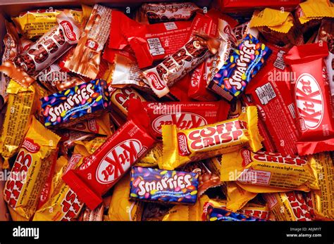 Assorted Mini Chocolate Bars Stock Photo Alamy