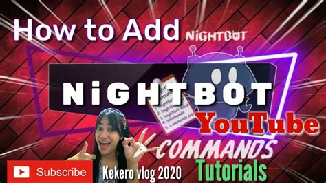 How To Add Nightbot Command To Youtube Live Stream Tutorial Tag Lish