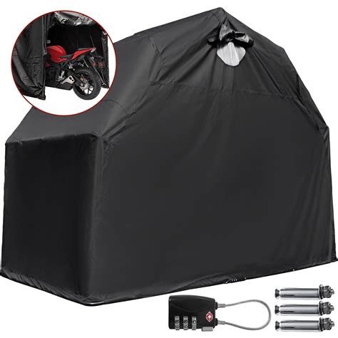 Vevor Motorcycle And Bicycles Cover Storage Shed Shelter With Lockheavy
