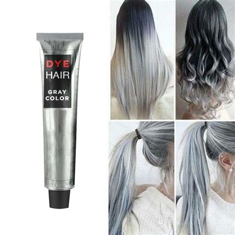 Haarcreme Mode Permanent Punk Haarfarbe Hellgrau Silber Creme Farbe 100ml L3v8 Ebay