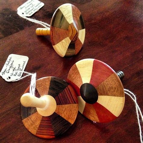 Collectible Spinning Tops In Beautiful Combinations Of Rare Timbers
